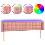  LED posteljno vzglavje roza 163x16x78/88 cm žamet, (20954010) | Shoptok.si