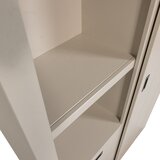 vtwonen Sivo-bež omarica iz masivnega bora z drsnimi vrati 122x230x37 cm Slide – | Shoptok.si