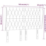  Uzglavlje s ušima tamnosmeđe 163x23x118/128 cm od tkanine | shoptok.hr
