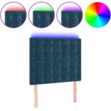  LED uzglavlje tamnoplavo 100x5x118/128 cm baršunasto | shoptok.hr