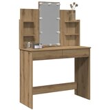  Toaletni stol s LED svjetlima Artisan hrast 96x40x142 cm | shoptok.hr