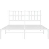  Metalni okvir za krevet s uzglavljem bijeli 140 x 200 cm | shoptok.hr