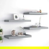 vidaXL Stenske police 4 kosi sive 50x23x3,8 cm MDF | Shoptok.si
