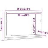  Kupaonski ormarić s ogledalom boja hrasta 60x11x37 cm drveni | shoptok.hr