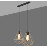  Luster na sajli KARO 2xE27/15W/230V zlatna/crna | Eponuda.com