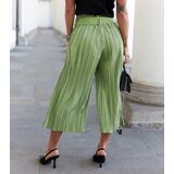 Gemre Light Green Wide Pleated Trousers Longo | shoptok.hr