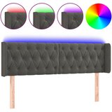vidaXL LED posteljno vzglavje temno sivo 147x16x78/88 cm žamet, (20793807) Cene