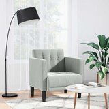 SOFA s naslonima za ruke svijetlosiva 53 cm baršunasta | shoptok.hr
