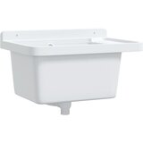  The Living Store Stenski umivalnik bel 50x35x24 cm smola - Umivalnik, (21499715) | Shoptok.si