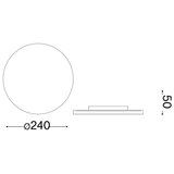 Ideal Lux - LED spoljašnje zidno svetlo PUNTO LED/12W/230V CRI prečnik 24 cm IP54 braon | Eponuda.com