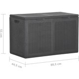 vidaXL vrtna kutija za pohranu 180 L crna PP ratan | shoptok.hr