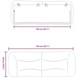  Jastuk za uzglavlje Hvar sivi 140 cm od umjetne kože | shoptok.hr