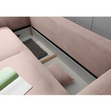 MID.YOU ZOFA S POSTELJNO FUNKCIJO, roza tekstil | Shoptok.si