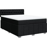  Krevet s oprugama i madracem crni 140 x 190 cm od tkanine | shoptok.hr