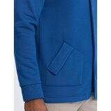 Ombre Men's casual sweatshirt with button-down collar - blue | ePonuda.com