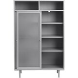 Unique Furniture Sivi metalni ormarić s kliznim vratima 90x140x40 cm Veep – | shoptok.hr