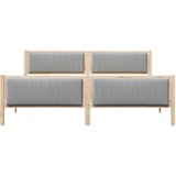  Okvir kreveta s uzglavljem Smeđa i svijetlo siva 200 x 200 cm | shoptok.hr