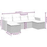 vidaXL 6-dijelni set vrtnih sofa s jastucima crni od poliratana | shoptok.hr
