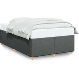 vidaXL Posteljni okvir temno siv 120x190 cm tkanina | Shoptok.si