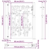  Vrtna vrata Crna 110 x 155 cm Čelik s prahom premazan | shoptok.hr