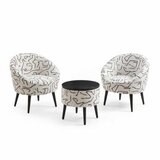 Atelier Del Sofa fotelje i klub stočić lida black white | Eponuda.com