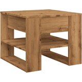vidaXL Klubska mizica artisan hrast 55,5x55x45 cm inženirski les | Shoptok.si