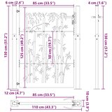  Vrtna vrata Crna 110 x 130 cm Čelik s prahom premazan | shoptok.hr