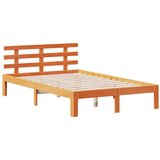  Knjižna postelja brez vzmetnice vošč. rjava 135x190 cm borovina, (21653634) | Shoptok.si