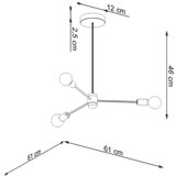  Lestenec LANGO 3 črn, (21348325) | Shoptok.si