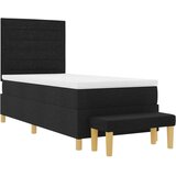 Krevetna konstrukcija s madracem Set od 2 Crna Tkanina | shoptok.hr