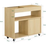 SoBuy nizka omarica, omara s kolesi, večnamenska omara FBT152-N, (22108640) | Shoptok.si