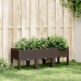 vidaXL Vrtna sadilica s nogama smeđa 120 x 40 x 42 cm PP Cijene