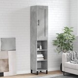 vidaXL Visoka omara betonsko siva 34,5x34x180 cm inženirski les | Shoptok.si
