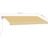  Automatska tenda sa senzorom LED 450 x 350 cm žuto-bijela | shoptok.hr