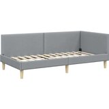 Kotni okvir postelje z matrico Drugo 2 pcs Svetlo siva blago, (5000123361) | Shoptok.si