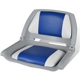 vidaXL Sklopiva stolica za plovila jastukom u boji plave-bijele 41x51x48cm Cijene