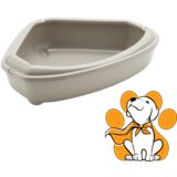 Moderna corner Tray + Rim Warm Gray, Ugaoni Otvoreni Toalet Sa Ramom, Sivi cene