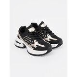 Shelvt Black women's sneakers with gold inserts | shoptok.hr