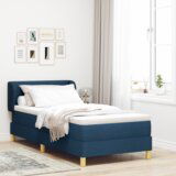  Box Spring postelja z vzmetnico, modra, 80x200 cm, tkanina, (22051143) | Shoptok.si