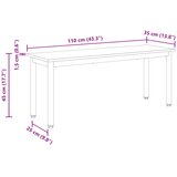  Klupa Dimni hrast 110 x 35 x 45 cm Konstruirano drvo | shoptok.hr