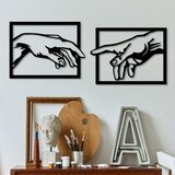 Opviq set zidnih dekoracija Hands, 36x49 cm, 1.5 mm, 2 komada, Crna Cene