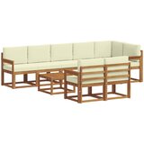  Set vanjskih sofa 9 kom. Prirodna i krem | shoptok.hr