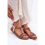 ARTIKER Women's Flat Sandals With Woven Straps And Accessories | Shoptok.si