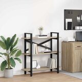 vidaXL Polica Sonoma hrast 100 x 33,5 x 102 cm Konstruirano drvo Cijene