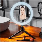  Lampa, LED, sa mini tripod postoljem, 10W - LED RING LAMP 26cm, MINI TRIPOD, Bijela | Eponuda.ba