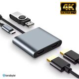  Adapter Terabyte Type C na HDMIx2 PD USB3.0 4 u 1 | ePonuda.com