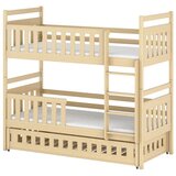 Molarem Home Drveni dječji krevet na kat Oliwia s tri kreveta - svijetlo drvo - 160x80 cm - Bez madraca | shoptok.hr