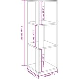 vidaXL Kotna omarica črna 33x33x100 cm iverna plošča | Shoptok.si