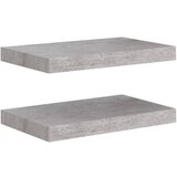 Maison Chic 2 kosi Stenske Police - Viseče police betonsko sive 40x23x3,8 cm MDF, (21793421) Cene