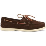 Duca di Morrone Mokasini & Jadralni čevlji Santiago - Suede Brown Kostanjeva Cene
